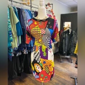 Colorful Geometric pop art Print Dress